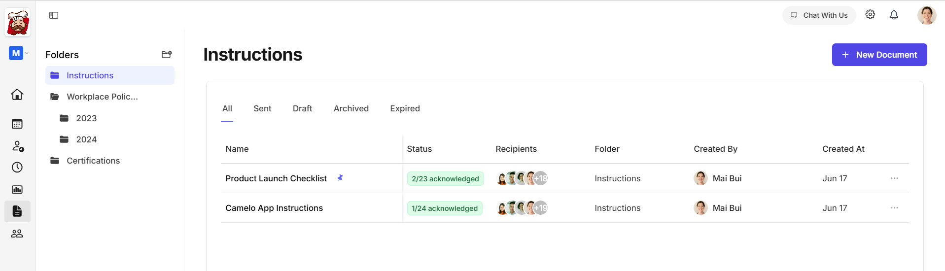 Introducing Message Boards & Documents – Camelo Help Center