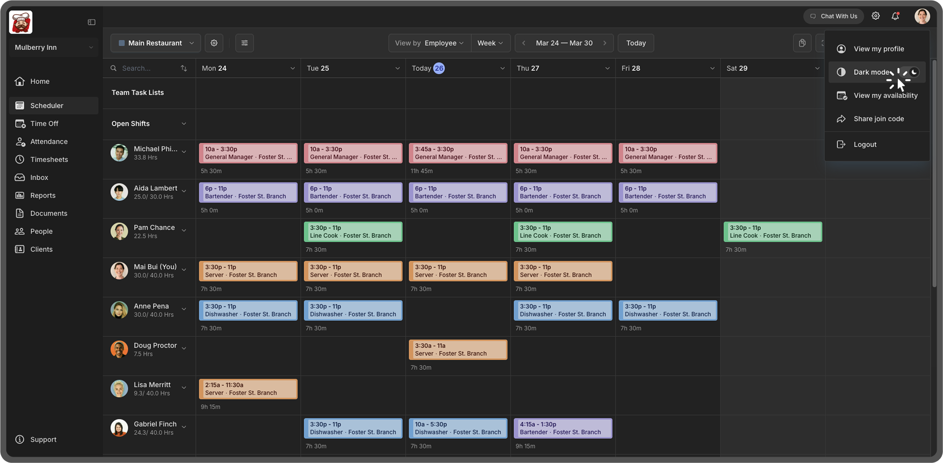 Turn on/off dark mode – Camelo Help Center